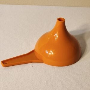 Vintage Tupperware Burnt Orange Funnel #1227 Kitchen Funnel Gadget